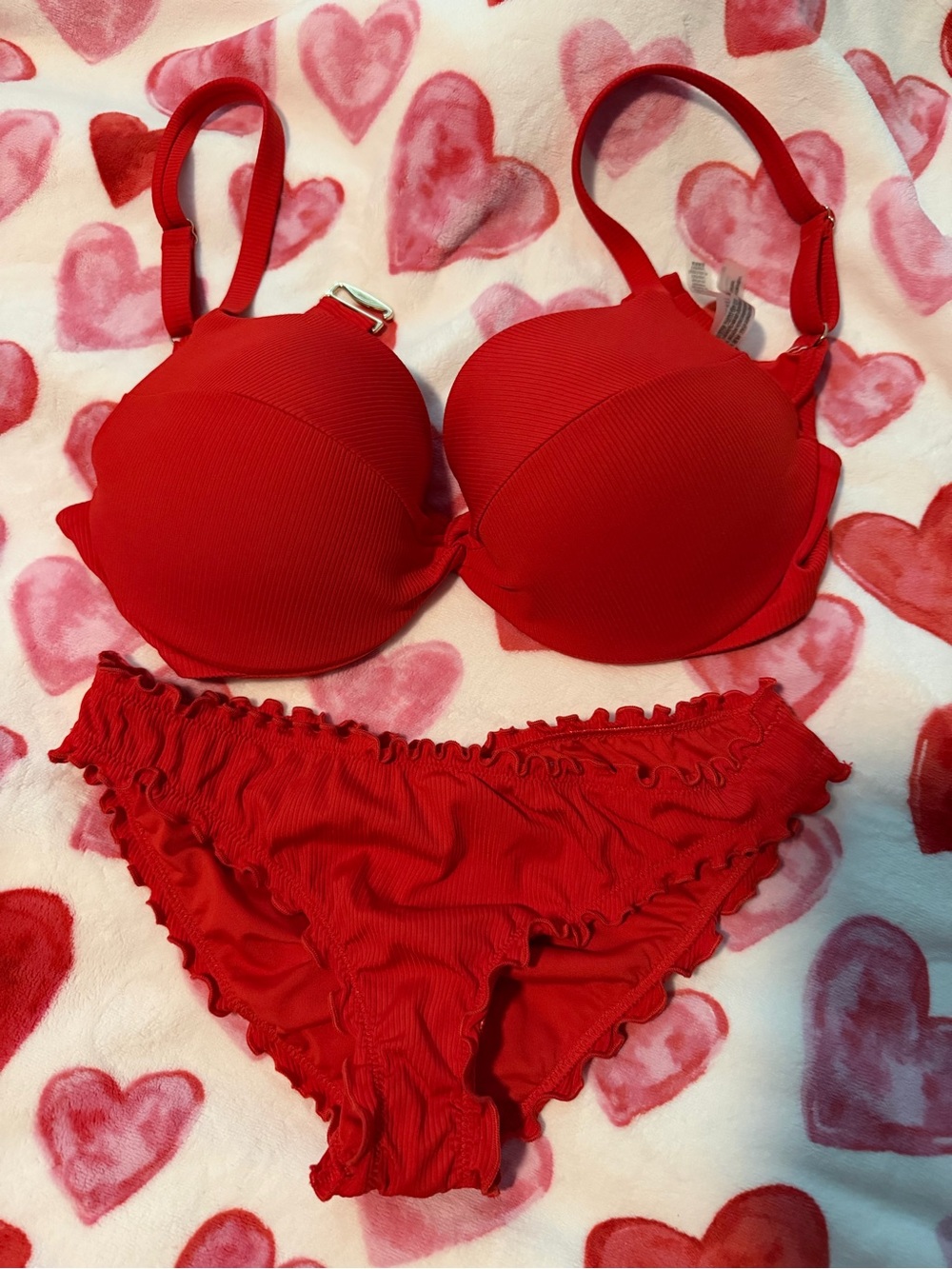 NWOT Victoria’s Secret Red Two-Piece Bikini Set